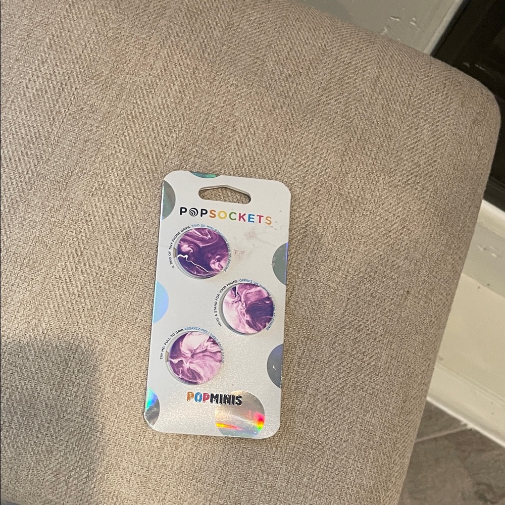 PopSockets Purple Marble Phone Grip Set